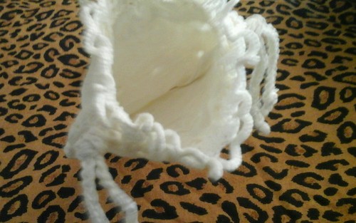VTG CROCHET Linen Linned BRIDAL WEDDING DRAWSTRING PURSE Coin BAG