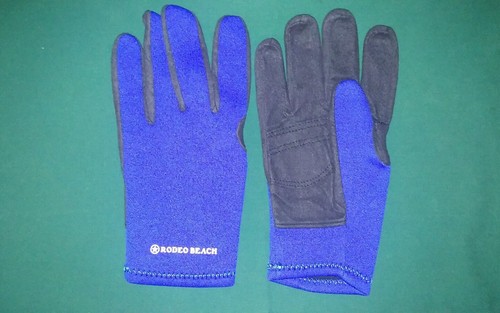 FULL FINGER Kayaking Paddling Rafters Gloves mens marine blue black NON SLIP XXL