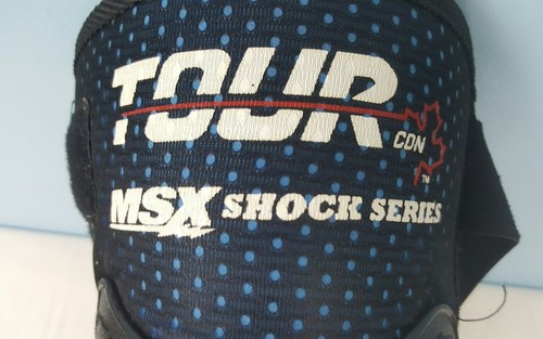 Tour CDN MSX Shock Series Black Blue Large Elbow Pads Hockey Guards