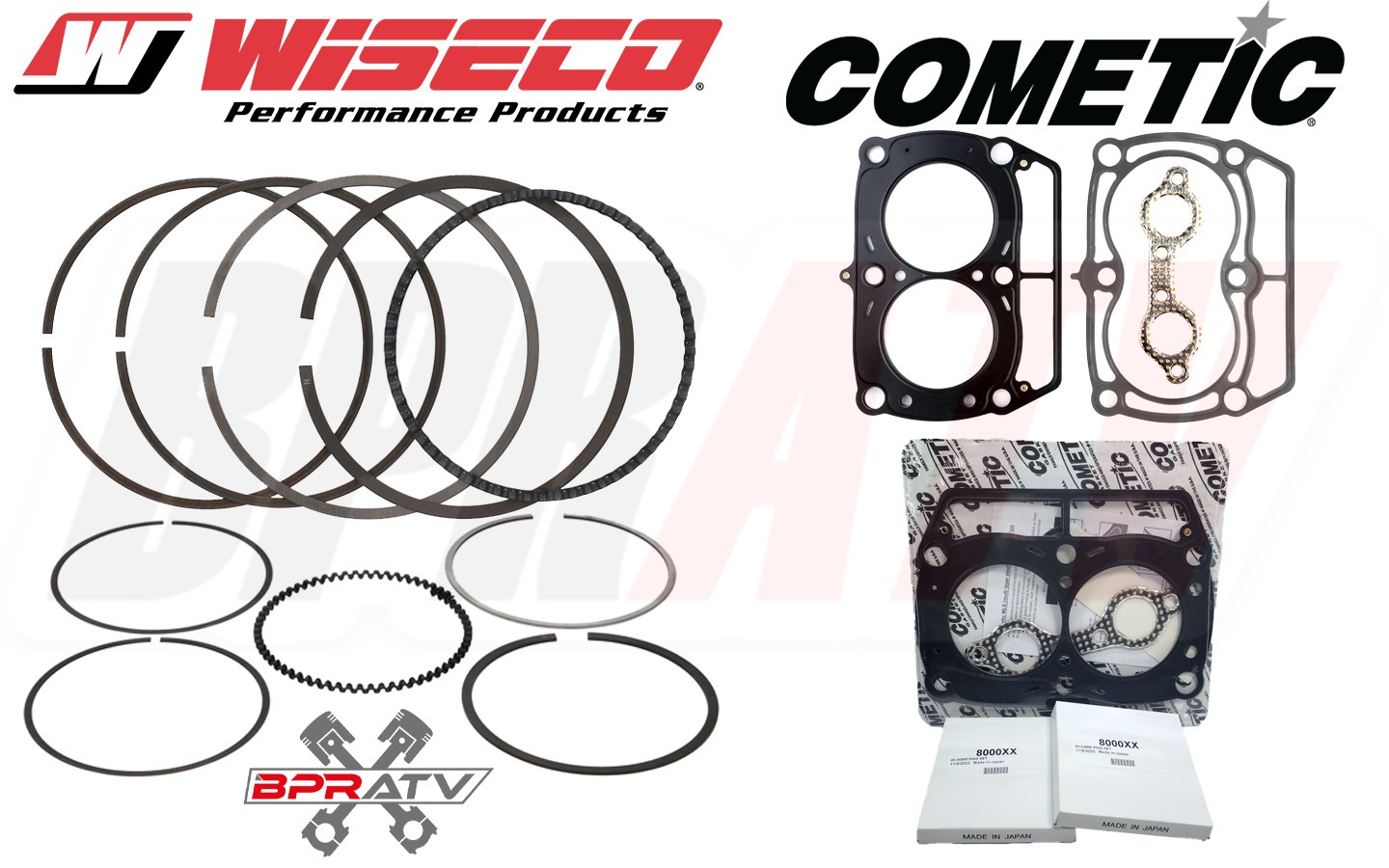 Polaris Ranger 800 Wiseco Piston Rings 80mm Piston Ring Set Cometic Top Gasket