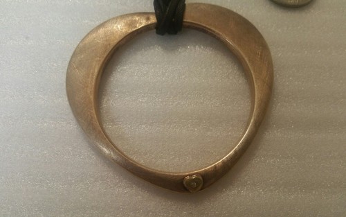 Designer Jewelry PittieSiSi Italian Big Open Heart Necklace Sterling Silver 925