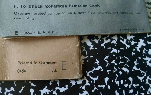 2 Original Rolleiflex Rolleicord Brochures Manuals Camera Photography