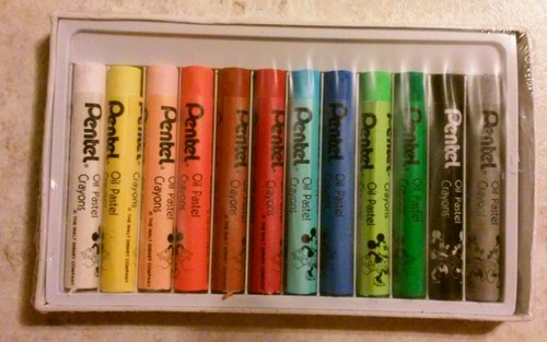 Vintage Pentel Disney Oil Pastel Crayons, 12 Colors