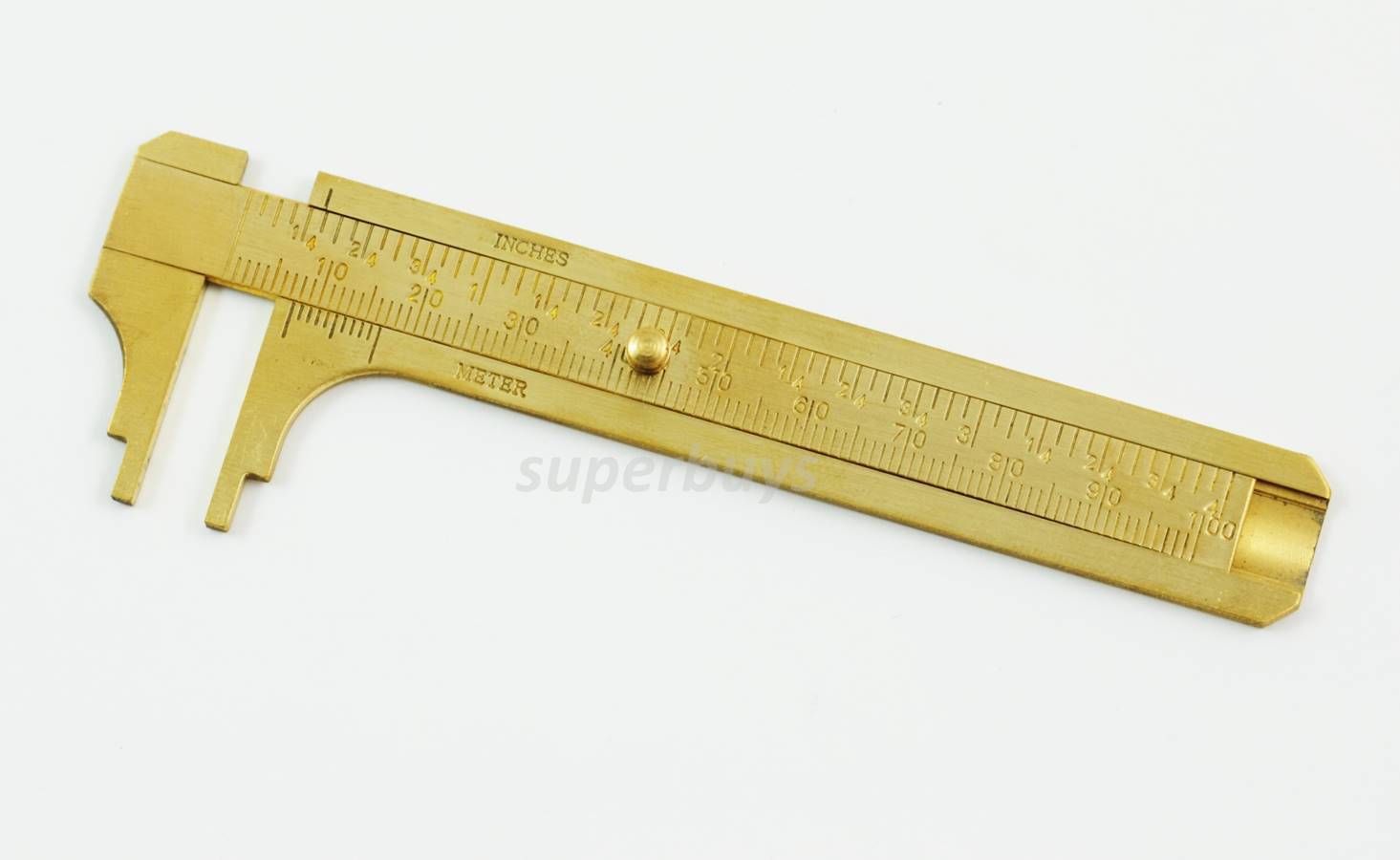 Small 100mm 4 Inch Brass Vernier Caliper Scale Measuring Gauge Ruler Tool