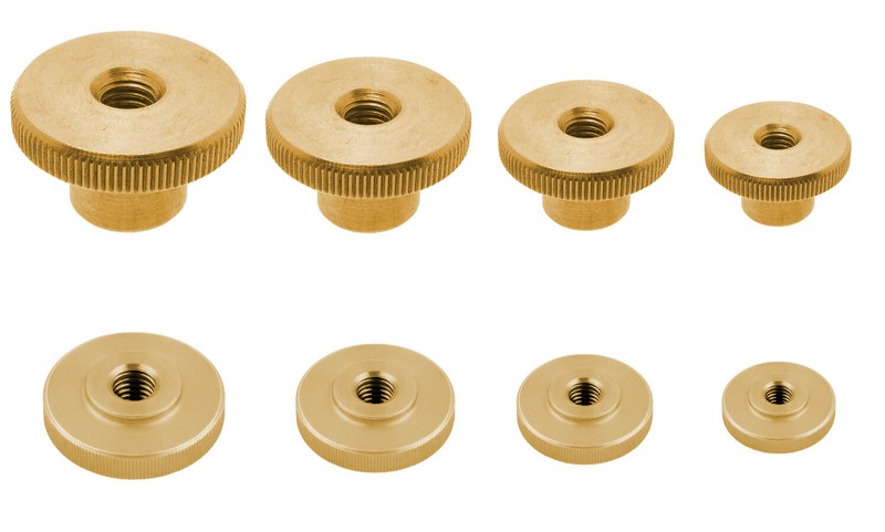 RÃ¤Ndelmutter Messing Din 466 467 M3 4 5 6 8 10 Hoch / Flach GerÃ¤Ndelt