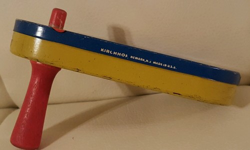 Vintage Kirchhof Newark Childs Metal Noisemaker Toy Life of the Party Collectibl