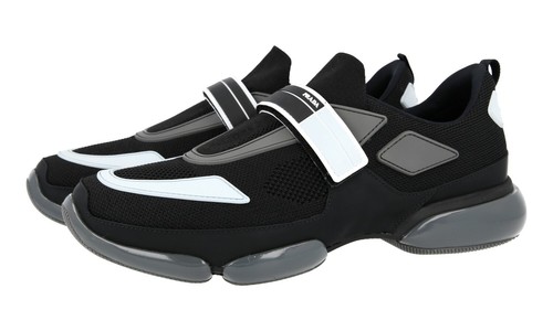 LUXURY PRADA CLOUDBUST SNEAKERS SHOES 2OG064 BLACK GREY US