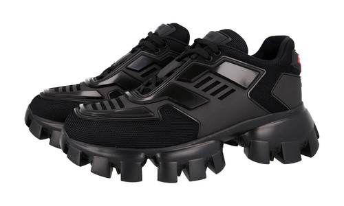 ちょこ① PRADA CLOUDBUST THUNDER SNEAKERS SHOES 1E819L BLACK NEW US