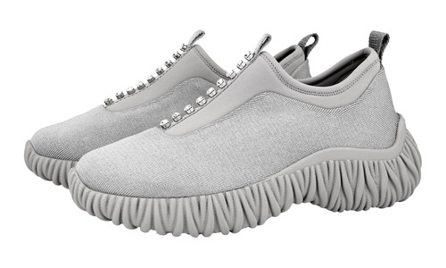 00's PAZZO ウール フードコート PRADA SPORT MIUMIU LUXURY MIU MIU BY PRADA SNEAKERS SHOES 5S375D GREY NEW US 7