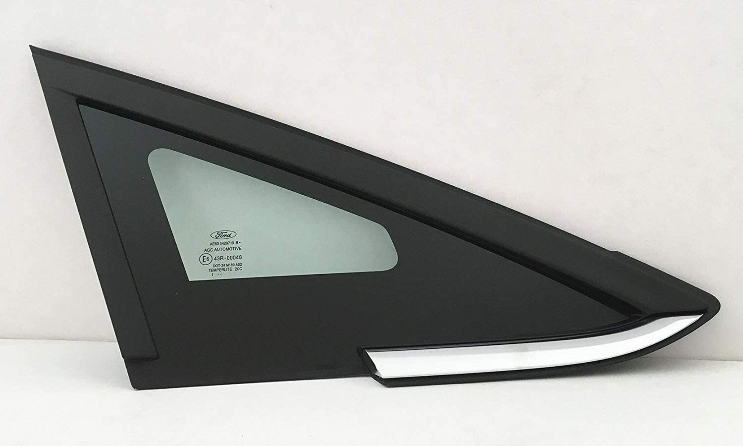 Passenger Side Front Vent Window Glass OE For 11-19 Ford Fiesta Sedan/ Hatchback