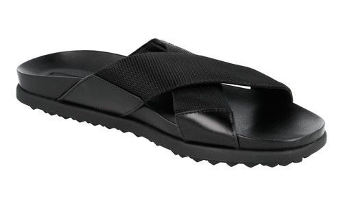 Pre-owned Prada Auth Luxury  Sandals Shoes 4x3210 Black Leather