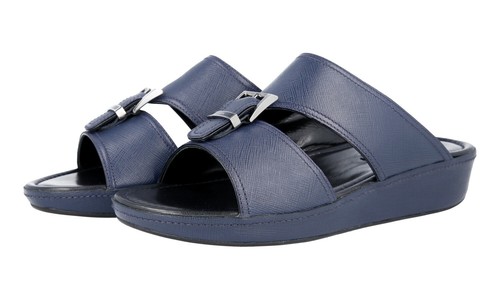 サンダル・ミュール Prada Light Blue Leather Slippers ブルー（青）系 PRADA(プラダ) サンダル・ミュール(レディース