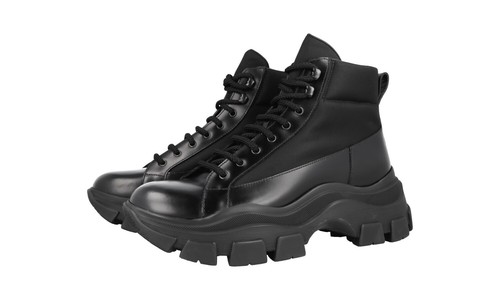 スニーカー PRADA**High-top sneaker**Black** PRADA CHUNKY HIGH-TOP SNEAKERS SHOES BLACK MONOLITH NEW US