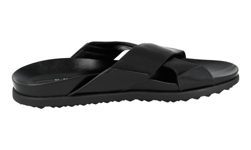 Pre-owned Prada Auth Luxury  Sandals Shoes 4x3210 Black Leather