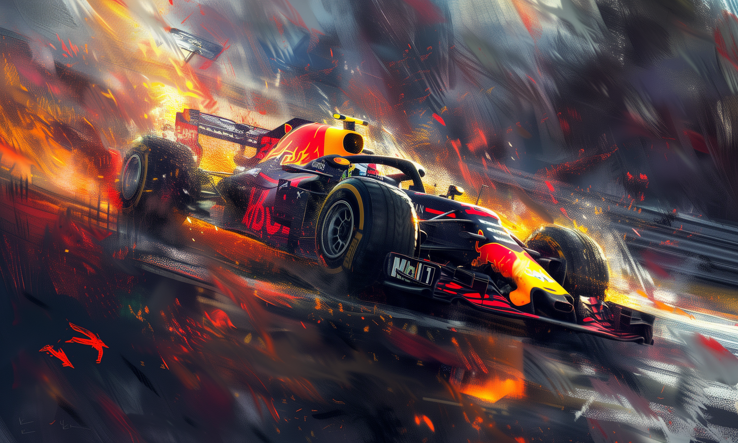 FORMULA 1 F1 RED BULL RACING  STRETCHED  CANVAS WALL ART READY TO HANG CP188