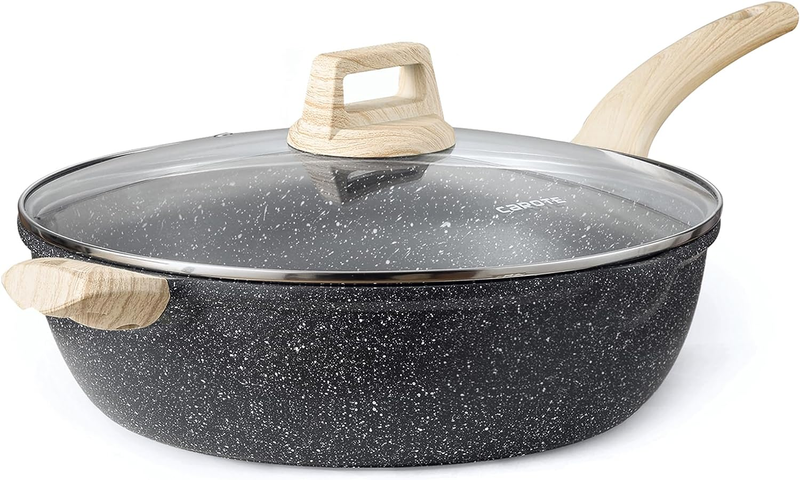 With Lid, 6 Qt Jumbo Cooker Saute Pan With He