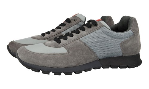 スニーカー Prada Sneaker In Rete AUTH PRADA MATCHRACE SNEAKERS SHOES 4E3198 BLUE LEATHER NEW