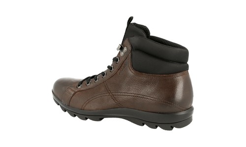 Pre-owned Prada Auth Luxury  Half-boot Shoes 4t1846 Caffe Leather In Brown