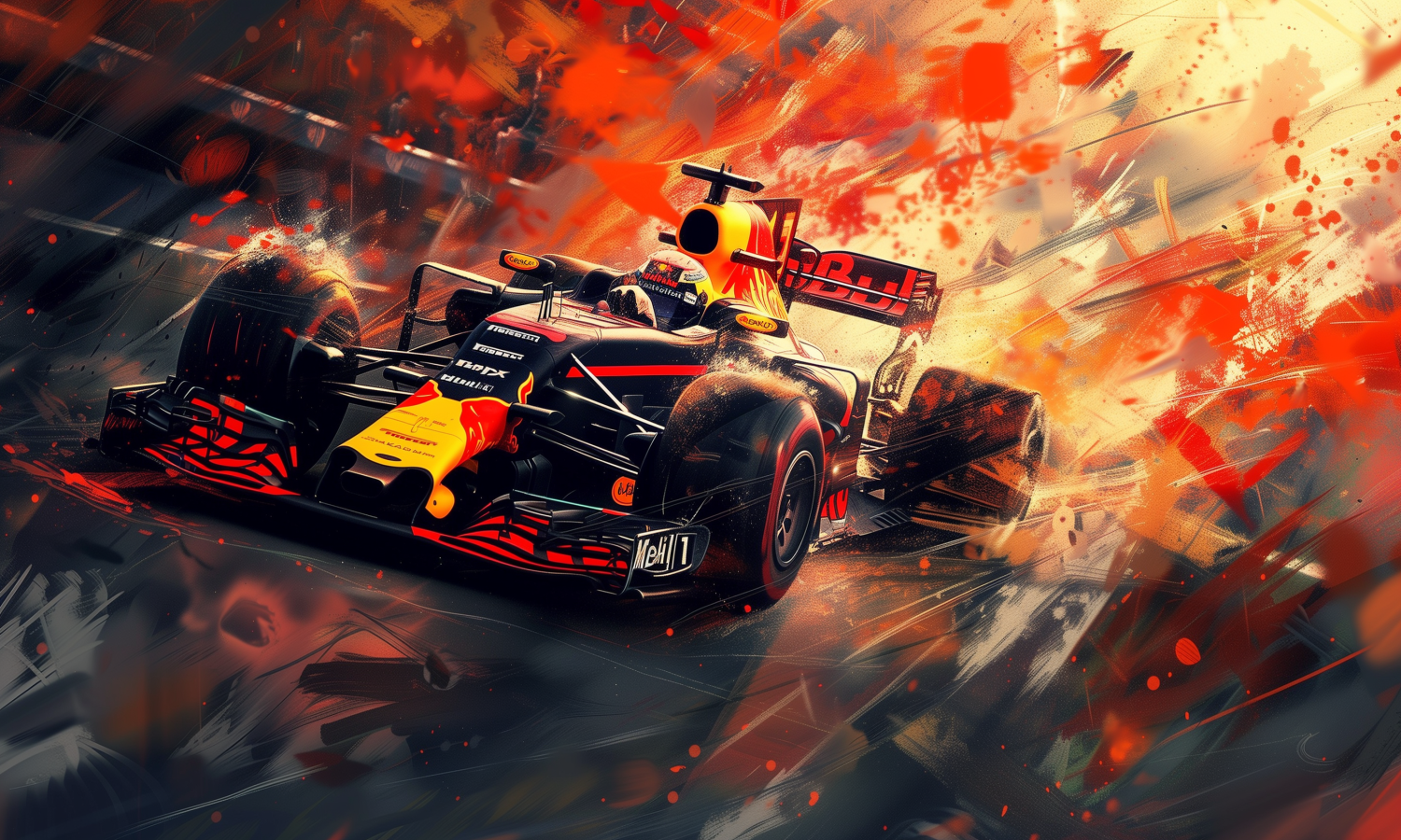FORMULA 1 F1 RED BULL RACING  STRETCHED  CANVAS WALL ART READY TO HANG CP187