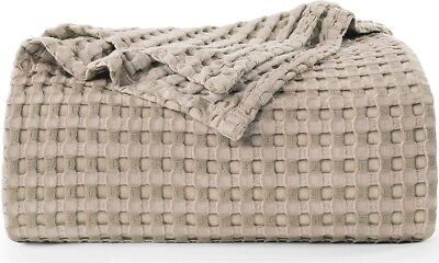 Cotton Waffle Blanket 300 GSM Soft Lightweight Blanket Utopia Bedding
