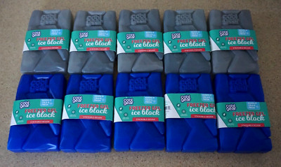 (10 Set) Cool Gear Freezer Gel Ice Block Pack Lunch Box Cooler Travel