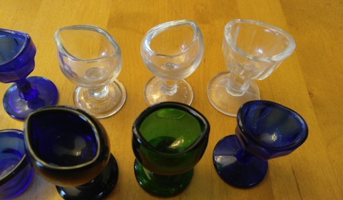 Lot of 10 Different Rare Eye Wash Cups