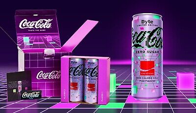 Coca-Cola Zero Sugar Byte Limited Edition Specialty Box - New 2 Full Cans