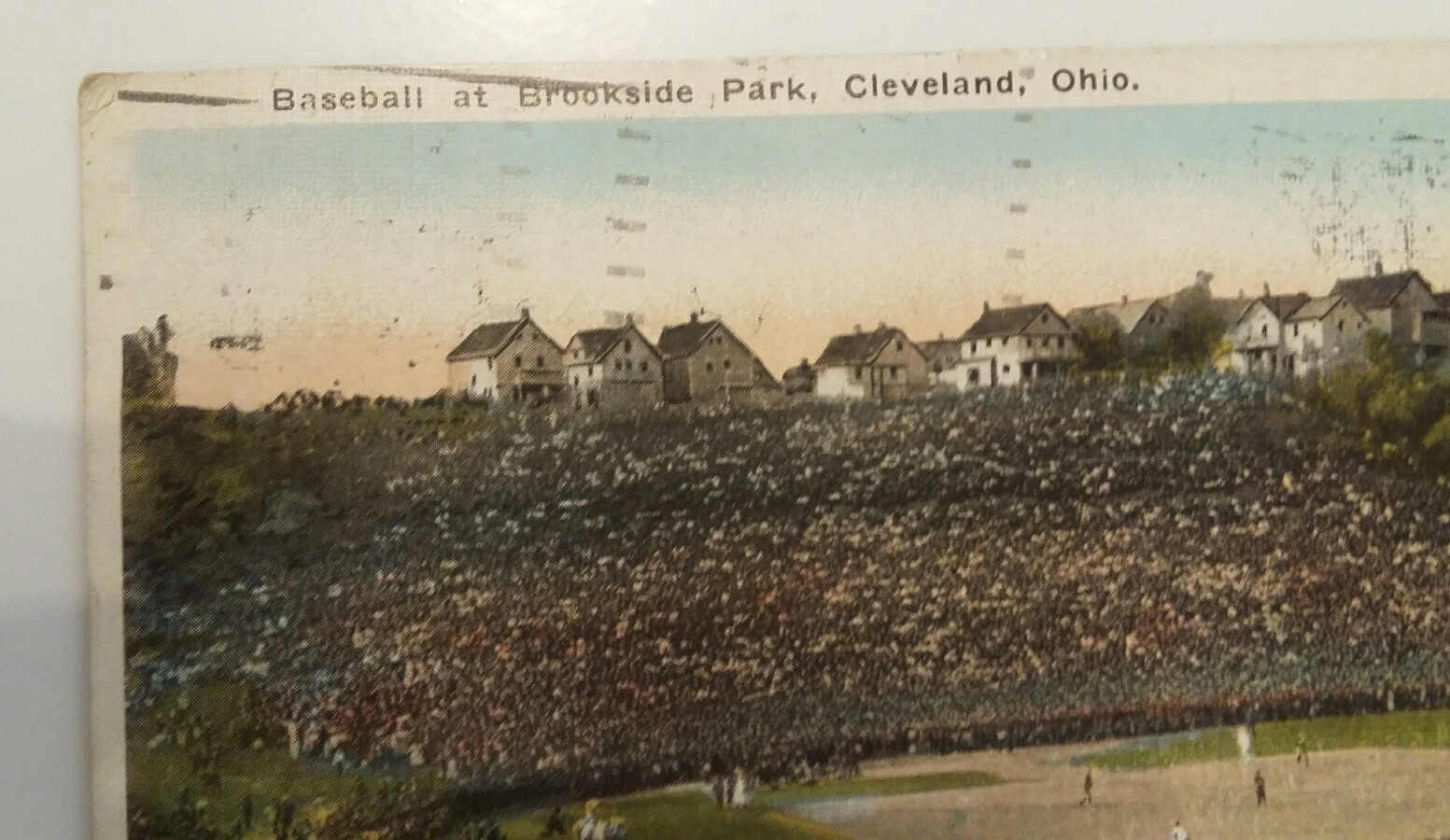 ANTIQUE Vintage DATED 1924 Sports Postcard Baseball Brookside Park Cleveland OH.