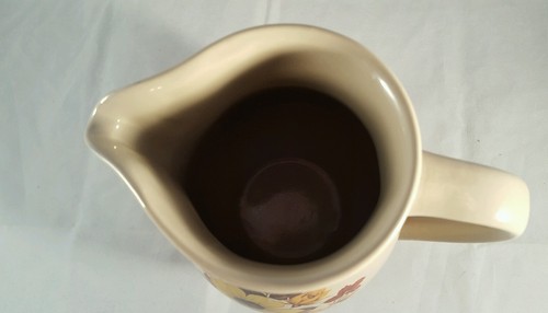 Vintage Hyalyn Vase 905 Tan With Flowers Mid Century Modern