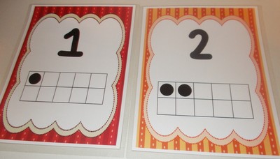 21 Numbers 1-20 Laminated Counting with Ten Frame Posters. Classroom Posters.