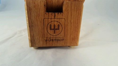 Wusthof 8 Slot Wooden Knife Storage Block Cutlery Scissors