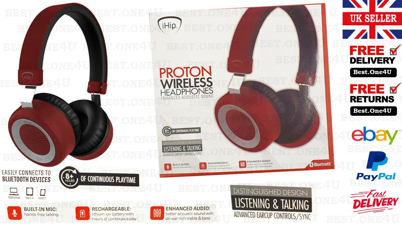ihip proton bluetooth headphones