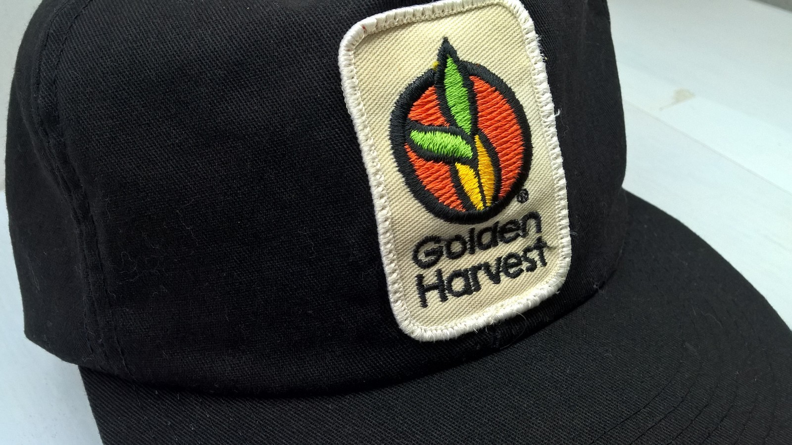 Vintage Golden Harvest Hat Cap snapback seed farmer K-products made in USA