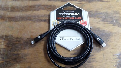 Celltronix Titanium 6' Heavy Duty USB Cable - Type C To Lightning. MFI Certified