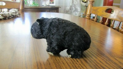 Walking Toy Wind-Up Walking Black Bear With Original  Key Vintage 1950’s Works