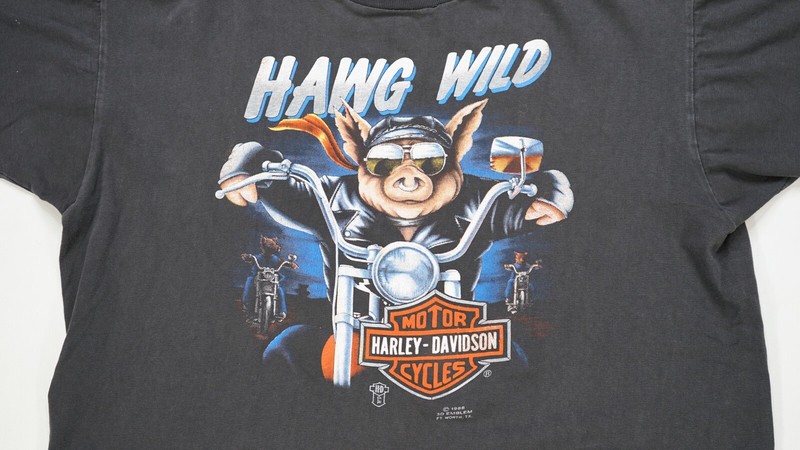 80s ハーレーダビッドソン 3D EMBLEM Tシャツ　豚 動物　hawg Vintage T Shirt, 3D Emblem, Hawg T Shirt, Harley T Shirt