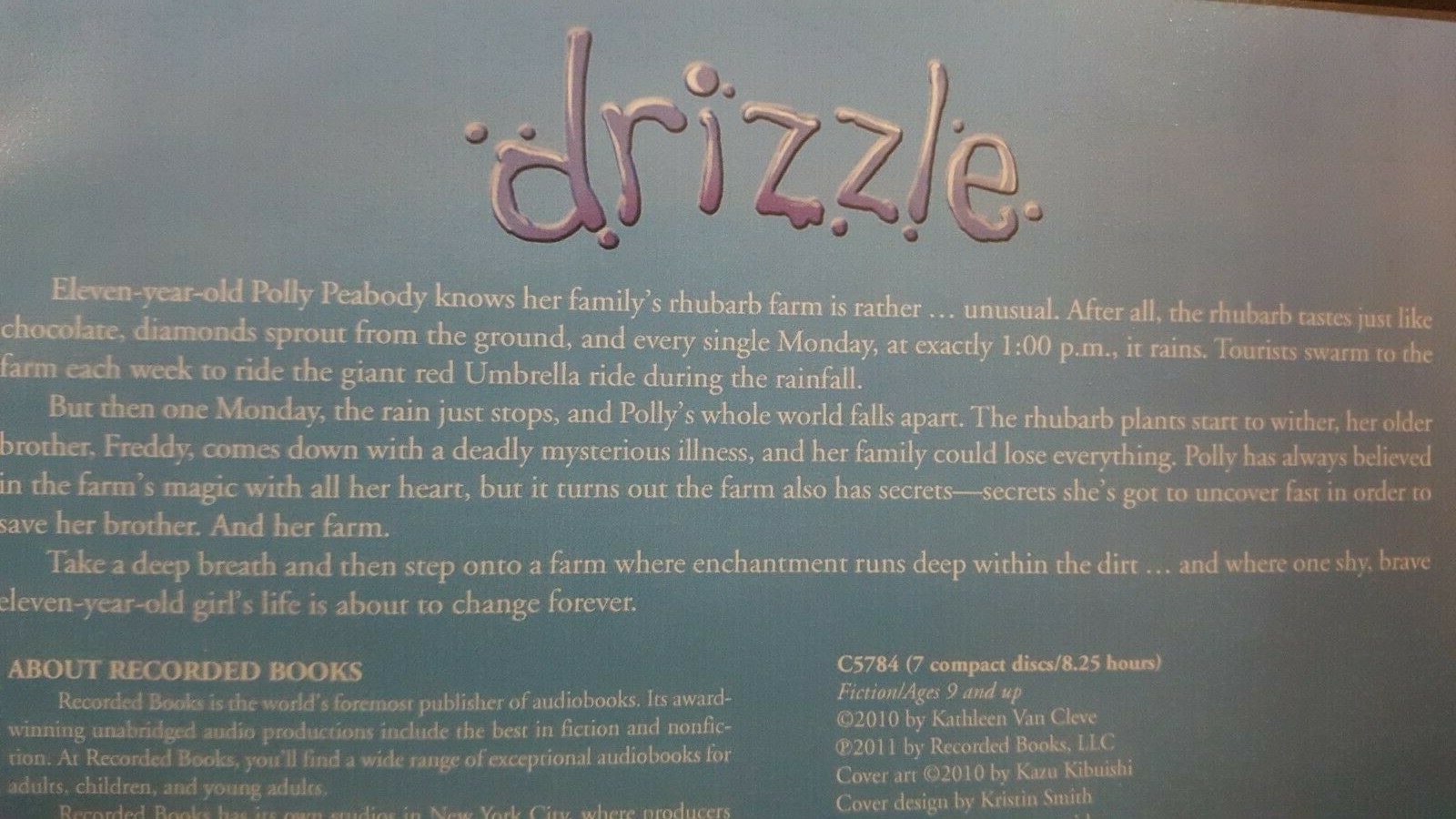 Recorded Books- Drizzle by Kathleen  Van Cleve 7 Disc Set