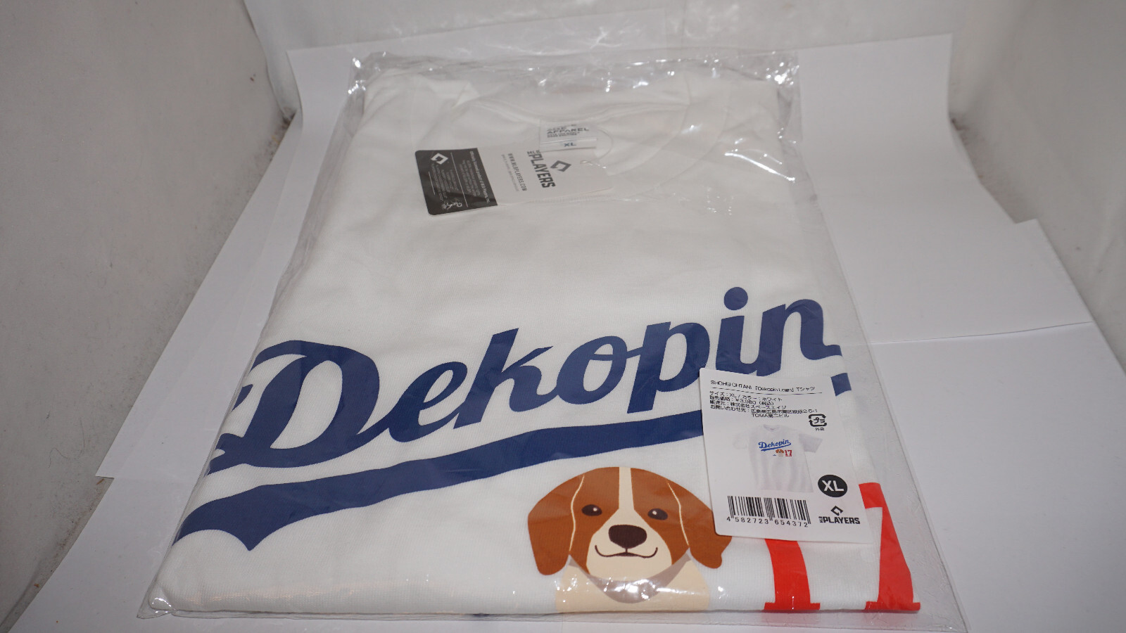 SHOHEI OHTANI Dekopin Logo Tシャツ　Ｌサイズ　白 SHOHEI OHTANI Dekopin Logo Tシャツ Lサイズ 白 新品未使用