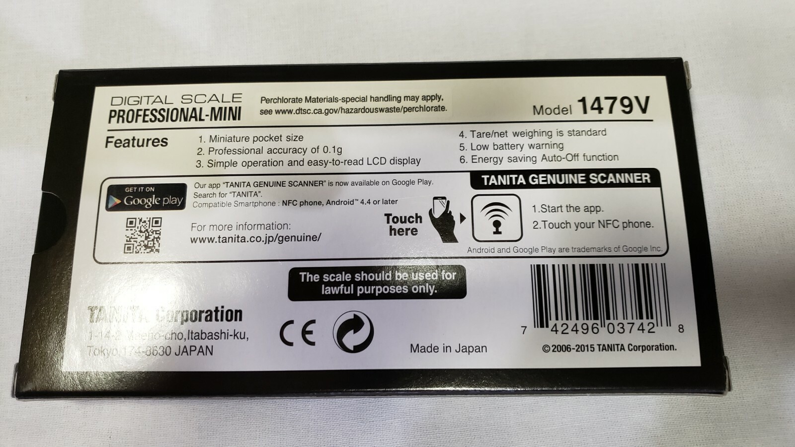 Tanita Model 1479V Scale