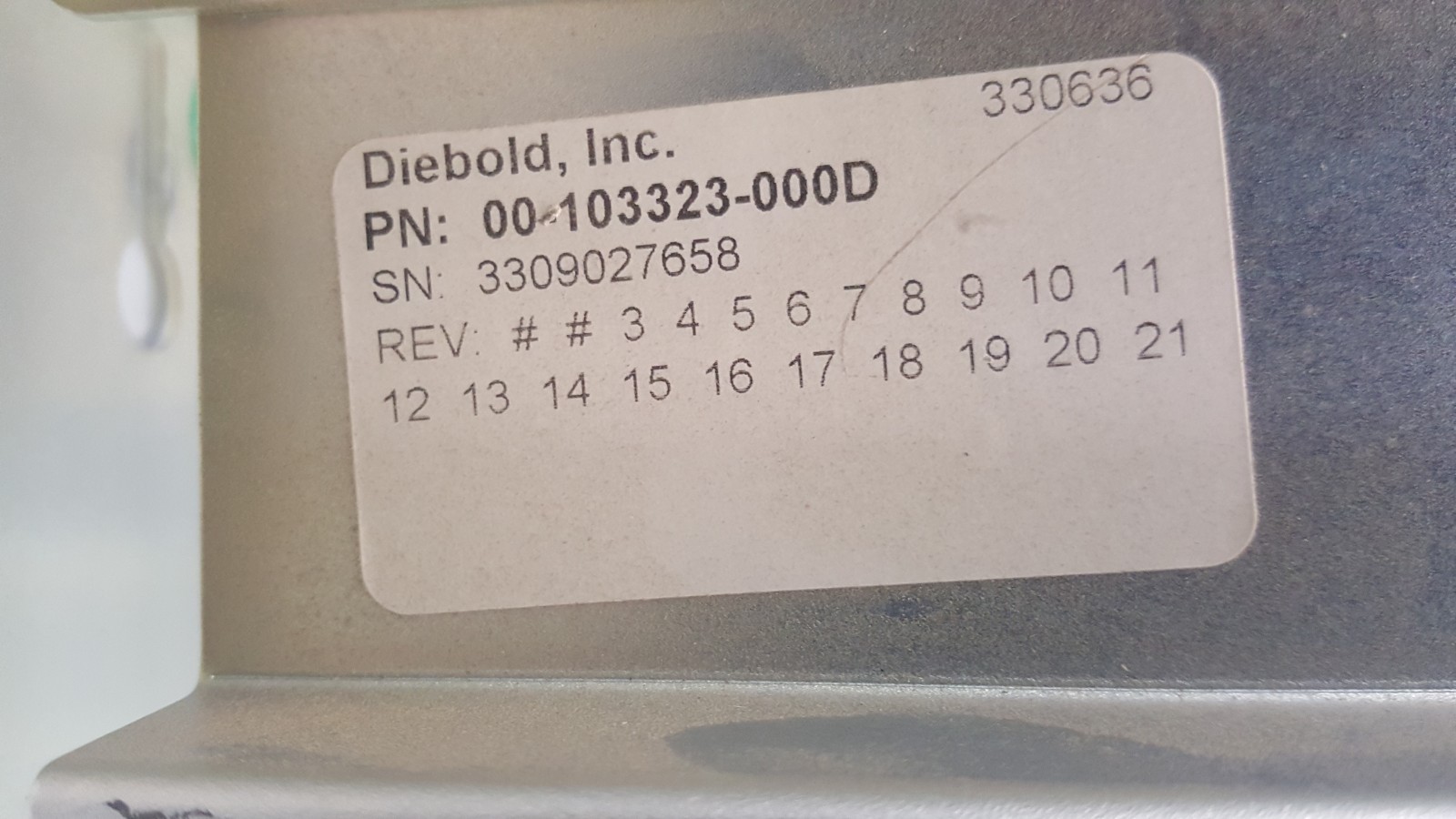 Diebold ATM Machine OP Thermal Receipt ATM Printer P/N: 00103323000D