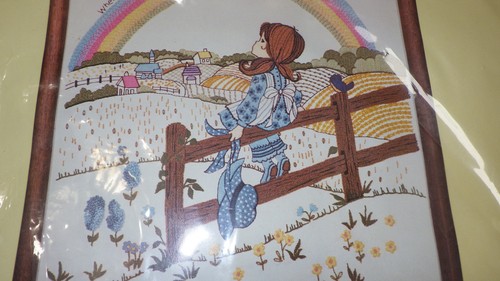 2 Crewel Embroidery Craft Kits Sunshine in your Heat and Puppy NIP 1979