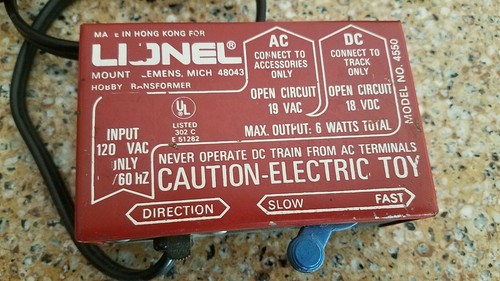 Vintage Lionel Toy Train Transformer Model No.4550 - AC/DC