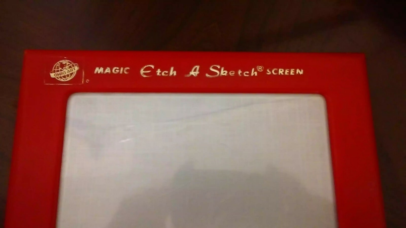 VINTAGE ETCH A SKETCH magic screen toy ohio art world frame 505 usa working red