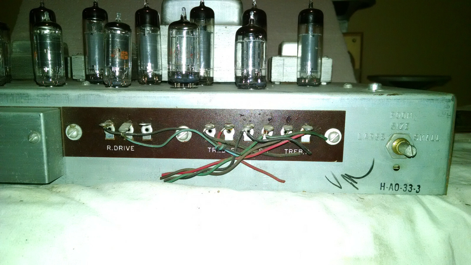 HAMMOND ORGAN AMPLIFIER H-AO-33-3 FROM A TONE CABINET  FOR PARTS OR REPAIR