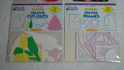 Lot MEMORIES FOREVER Scrapbooking Cut-Outs, Picture Frames Wedding Day Hearts