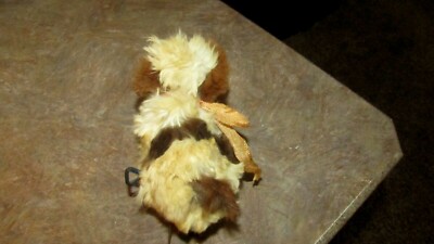 RARE Pre 1930's Vintage Wind Up Bucking Soft  Mohair Dog Sheep Paper Mache Face