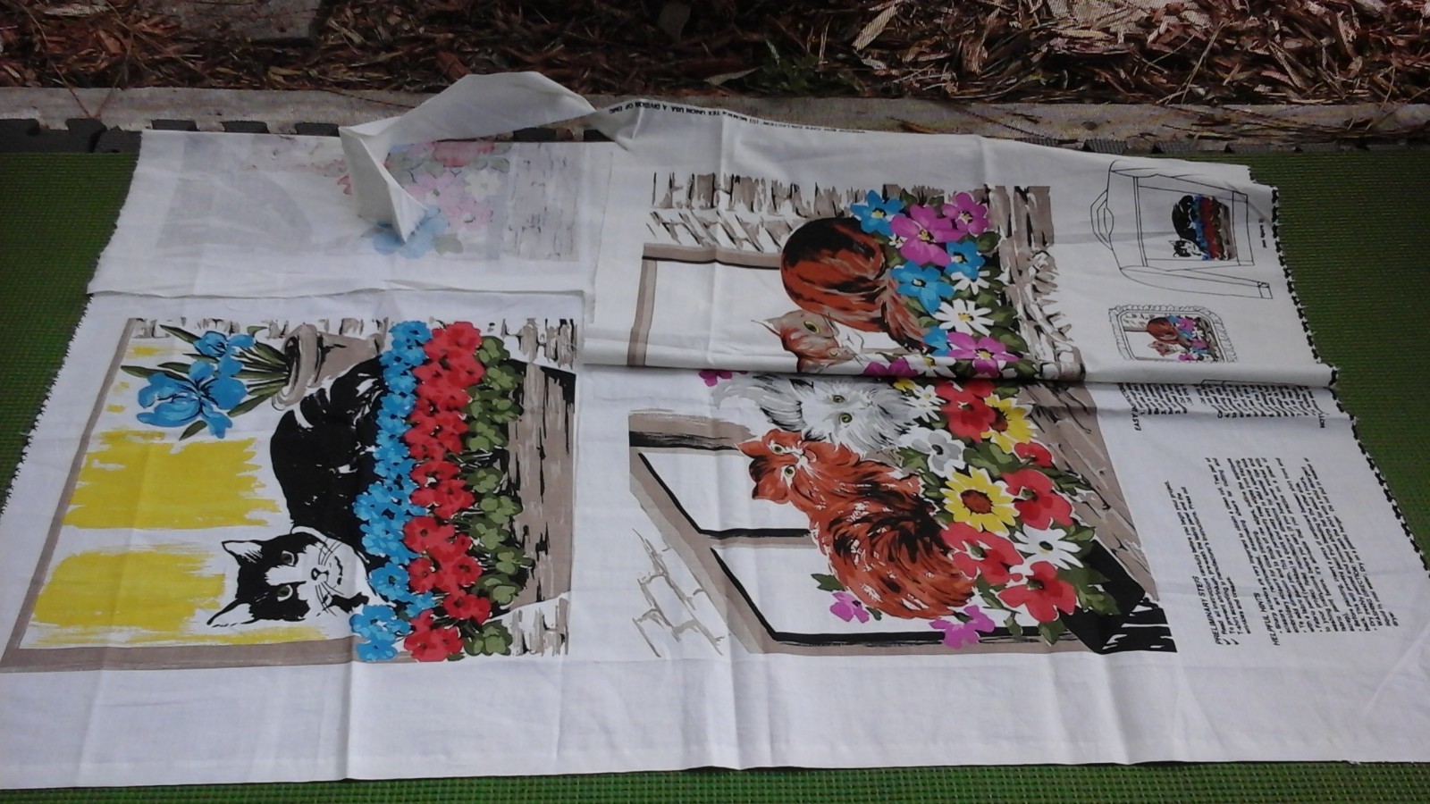 Vtg Lot Christmas Craft & Decoration Aplique  Cut To Sew Fabric (9 panels )