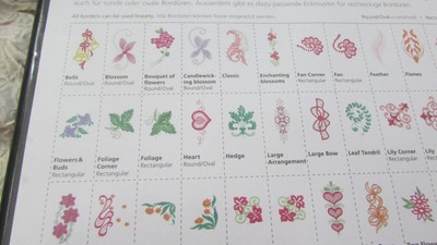 Bernina Artista USB BORDER EMBROIDERY SET/w Tutorial cd and Color Charts EXC