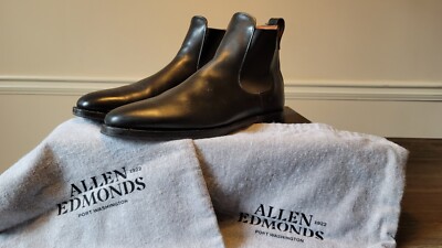 Allen Edmonds Liverpool Chelsea Boots 10EEE Black