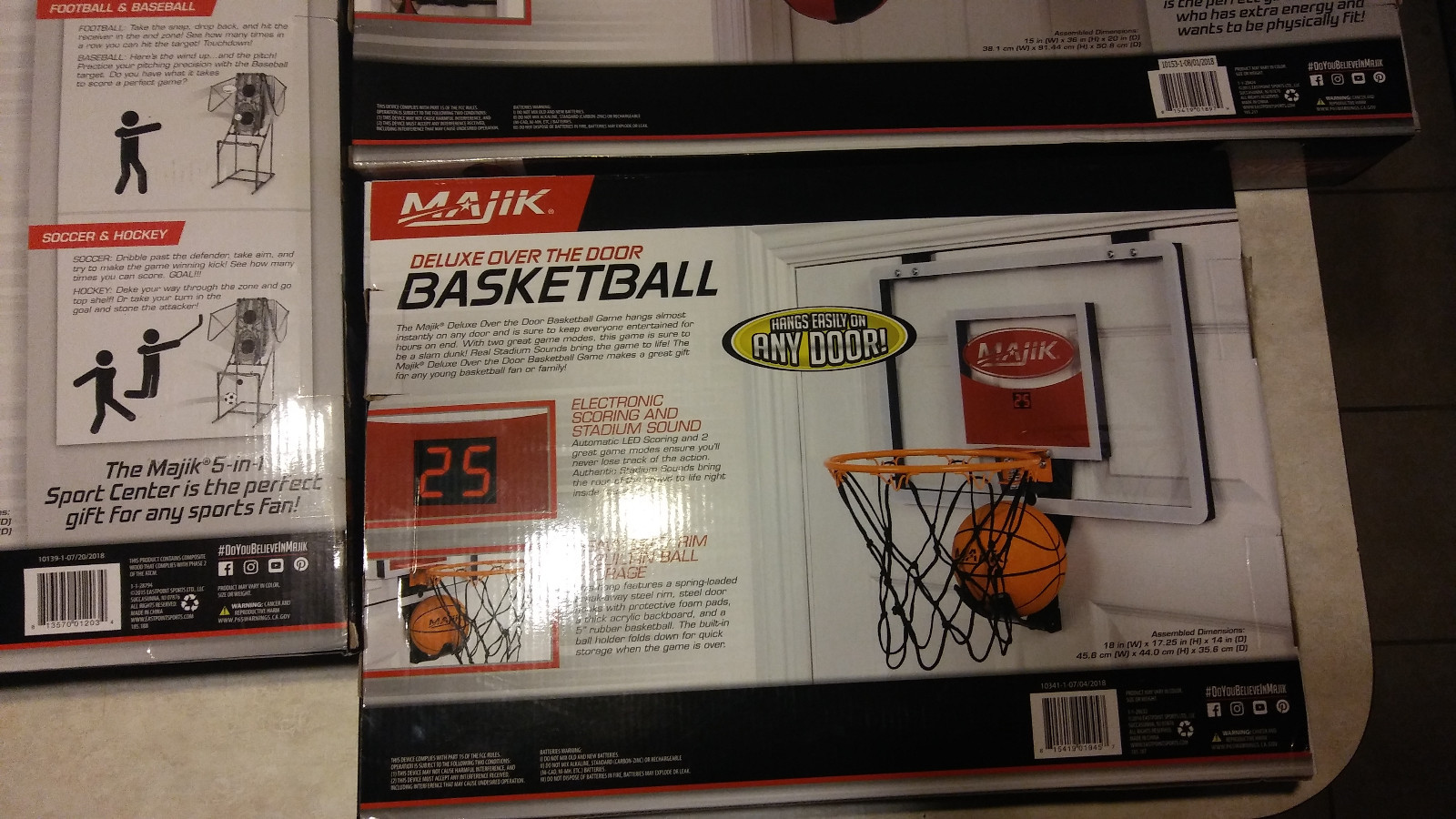 Majik 5-in-1 Electronic Arcade Sport Center Game System + Speedbag + Basketball